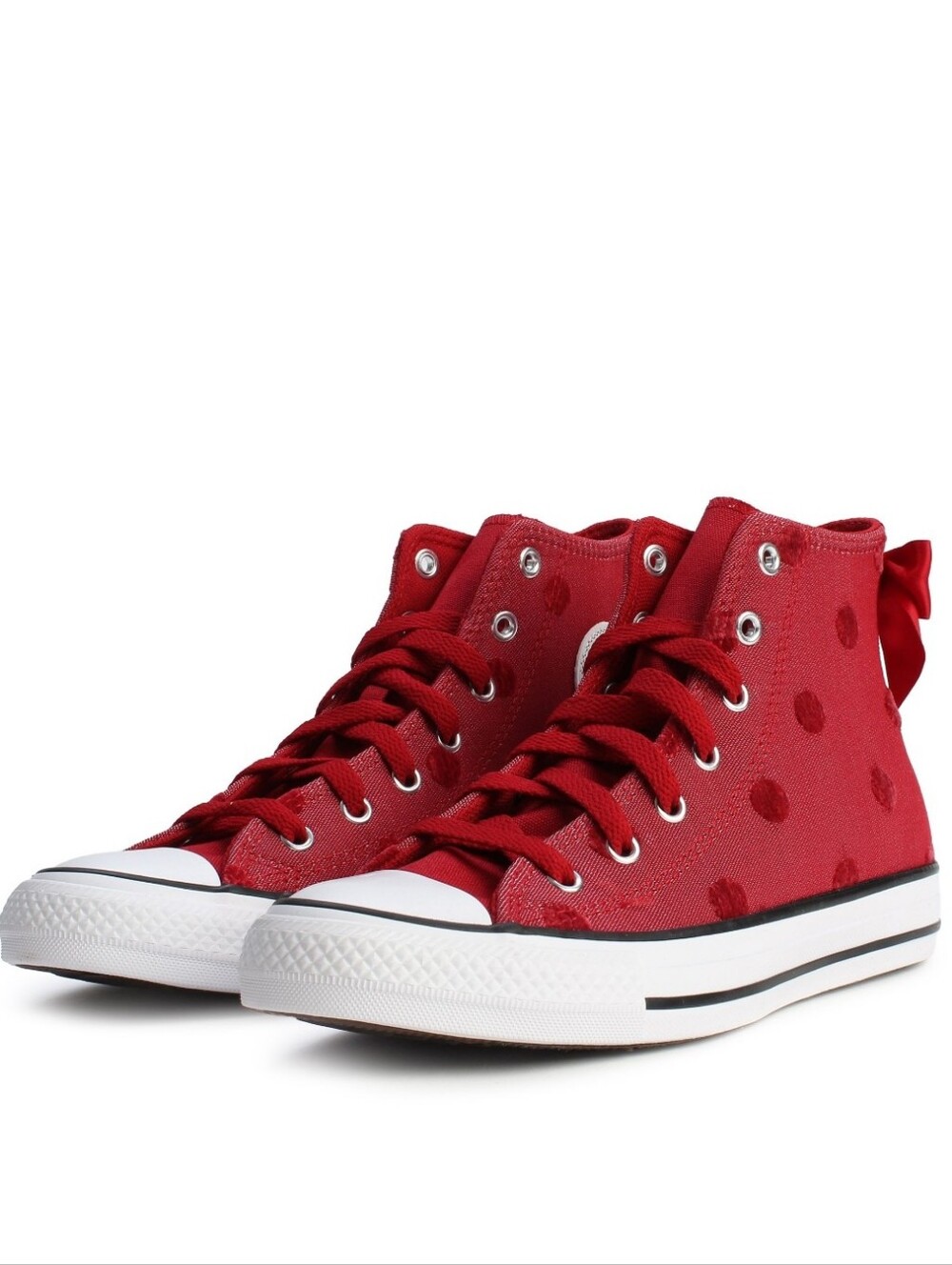 Converse Chuck Taylor All Star Polka Dots & Bow Sneakers- Days Ahead/White